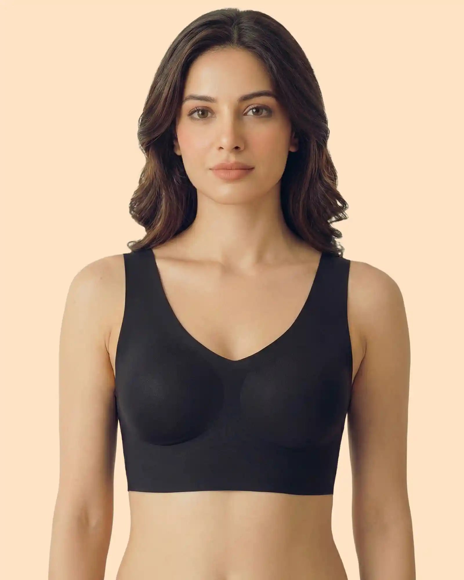 Polyamide Padded Slip on Bra (TW-SB-985) (Black)
