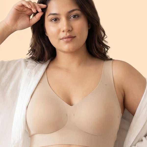 Cotton Padded Full Coverage Plus-Size Bonded Bra (SB-918-Skin)