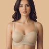 Tweens Bonded Demi-Cup Padded Cotton Spandex Bra (SB-91012) (Skin)