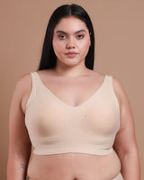 Tweens Bonded Breathable Cotton Plus-Size Padded Full-Coverage Bra (SB-918-Skin) (MR)