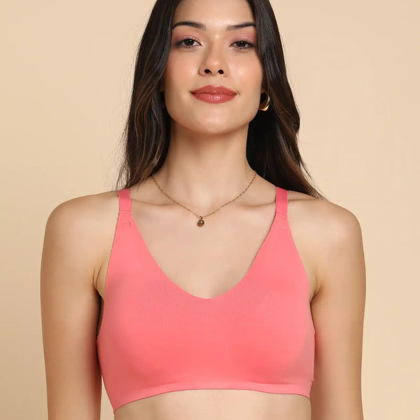 Tweens Non-Padded Cotton Spandex Invisi-Fit Bra (CORAL)