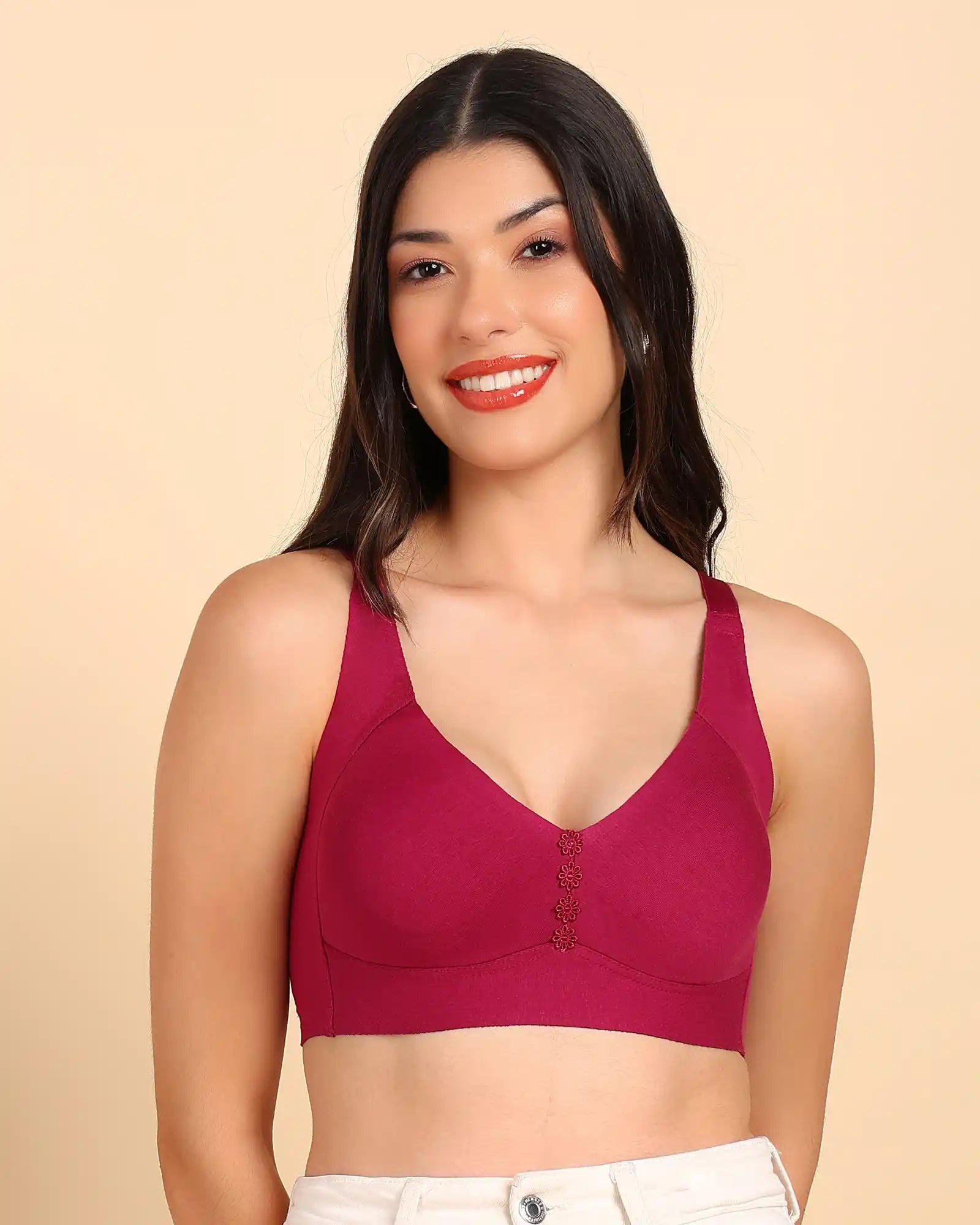 Tweens Invisi-Fit M-Frame Non-Padded Cotton Bonded Seamless Minimiser Bra
