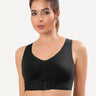 Bonded Gym Bra with Crisscross Back | Non-Padded | Breathable Cotton (TW-SB-995)(Black) (GB)