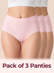 Polyamide Full Coverage High Waist Seamless Hipster Panty with Ultra Soft Inner Elastic Waistband  (TW-3001) (Rose)