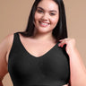 Tweens Bonded Breathable Cotton Plus-Size Padded Full-Coverage Bra (SB-918-Black) (MR)