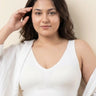 Cotton Non-Padded Plus-Size Bonded Bra with Hidden Concealer  (SB-915-White)