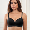 Cotton Non-wired Maximiser Push-Up Bonded Bra (Level-2 Padding) with 3/4th Coverage (SB-97015) (Black) (GB)