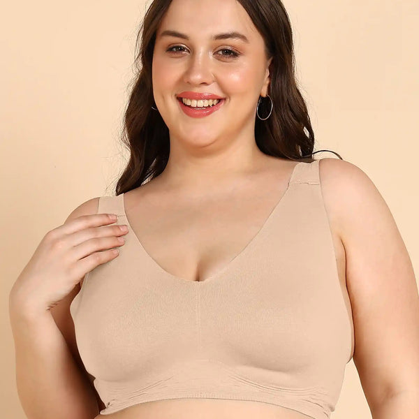 Tweens Invisi-Fit Cotton Fabric Plus-Size Non-Padded Bra (TW-SB-915-SKIN)