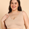 Tweens Bonded Breathable Cotton Plus-Size Full-Coverage Bra with Hidden Concealer (SB-915-Skin)