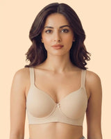 Polyamide Non-Wired Maximiser Push Up Bonded Bra (Level-3 Padding) with 3/4th Coverage  (SB-95301) (Skin)