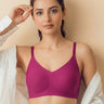 Cotton Padded Full Coverage Bonded Bra (SB-938-Wine)
