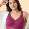 Cotton Padded Full Coverage Plus-Size Bonded Bra (SB-918-Wine)
