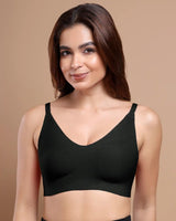 Cotton Non-Padded Full Coverage Bonded Bra (SB-935-Black) (GB)