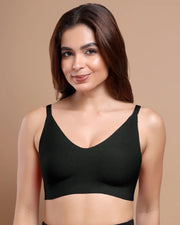 Cotton Non-Padded Full Coverage Bonded Bra (SB-935-Black) (GB)