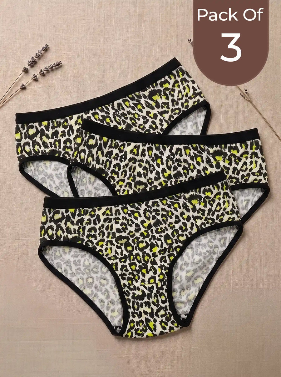 Tweens Cotton High Coverage Mid Waist Hipster Panty with Ultra Soft Waistband  (Tweens -4005)