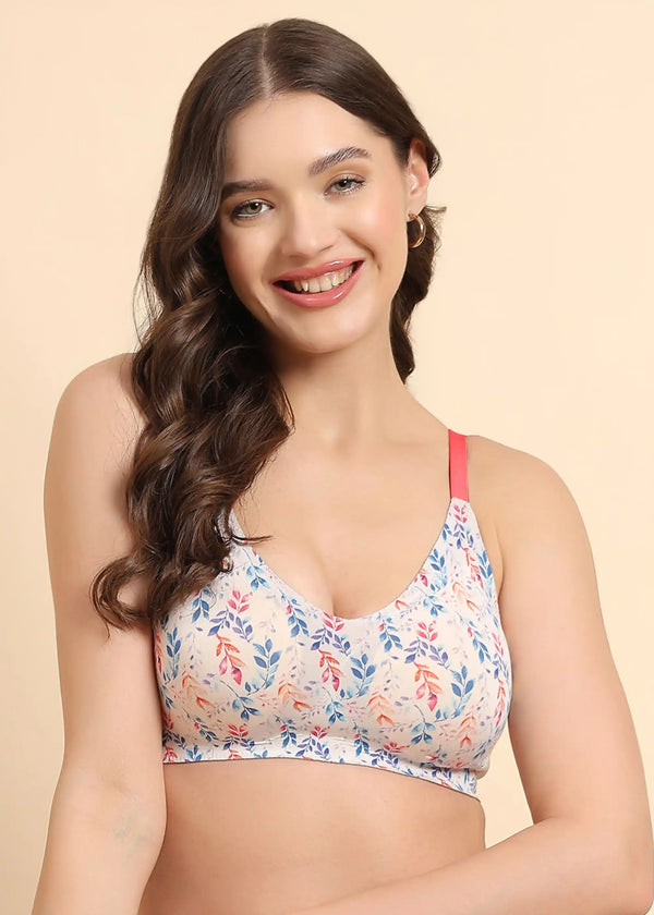 Tweens Invisi-Fit Cotton Feel Printed Bonded Seamless Bra(TW-SB-6825-26)