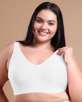 Tweens Bonded Breathable Cotton Plus-Size Padded Full-Coverage Bra (SB-918-White) (MR)
