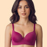 Cotton Non-wired Maximiser Push-Up Bonded Bra (Level-2 Padding) with 3/4th Coverage (SB-97015) (Wine)