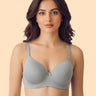 Polyamide Non-Wired Maximiser Push Up Bonded Bra (Level-3 Padding) with 3/4th Coverage (TW-SB-95301)(Grey)