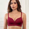 Cotton Non-wired Maximiser Push-Up Bonded Bra (Level-2 Padding) with 3/4th Coverage (SB-97015) (Wine) (GB)