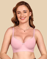 Polyamide Non-Wired Maximiser Push Up Bonded Bra (Level-3 Padding) with 3/4th Coverage (SB-95301) (Plum)