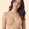 Cotton Padded Bonded Bra | Dailywear Seamless T-Shirt Bra | Breathable Cotton  (TW-SB-9081-9082)(Skin)