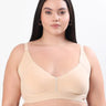 Cotton Non-Padded Plus-Size M-Frame Minimiser Bonded Bra (SB-9303)(Skin) (MR)
