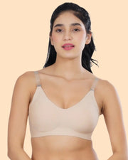Cotton Padded Bonded Backless Bra (TW-SB-9851-Skin)