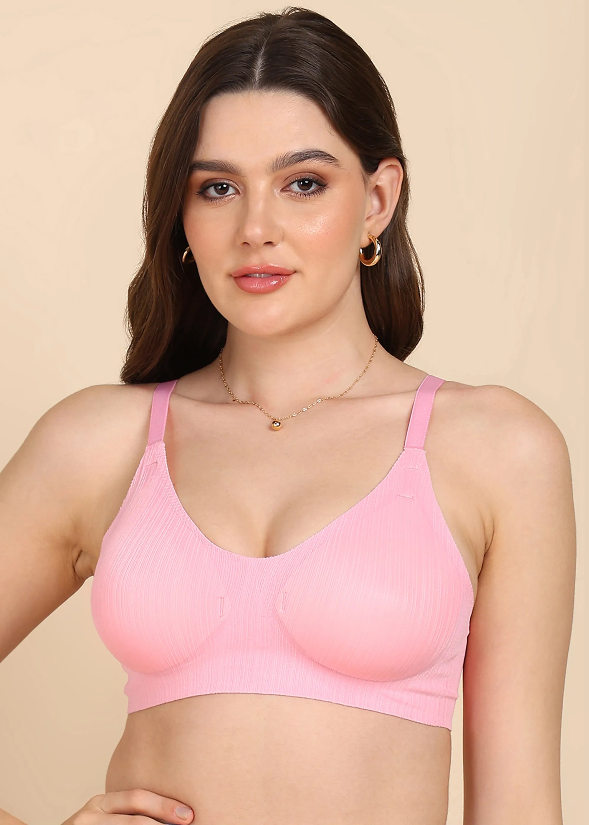 Invisi-Fit:- No Show Designer Fabric Seamless Bra (TW-SB-998)