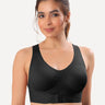 Bonded Gym Bra with Crisscross Back | Padded | Breathable Cotton (TW-SB-997)(Black) (GB)