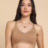 Tweens Bonded Breathable Cotton Non-Padded Full-Coverage Bra with Hidden Concealer (SB-935-Fawn)