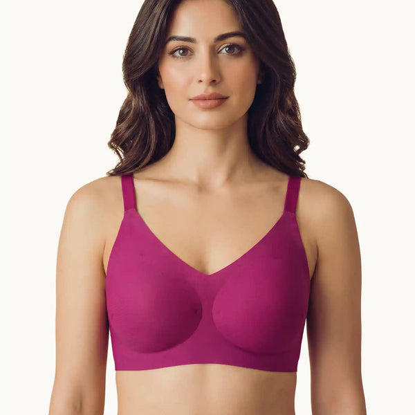 Cotton Padded Full Coverage Bonded Bra (SB-938-Wine)