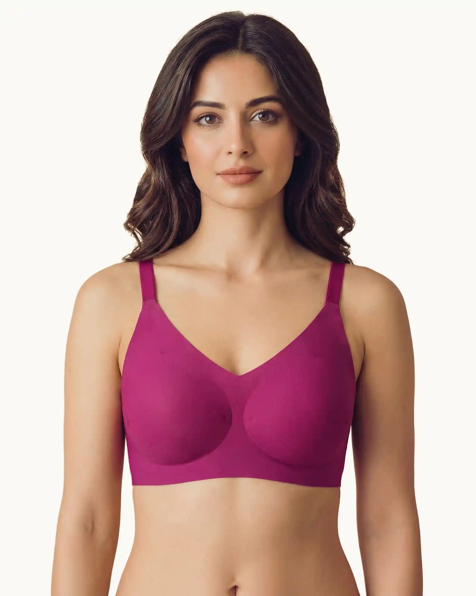 Cotton Padded Full Coverage Bonded Bra (SB-938-Wine)