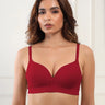 Cotton Non-wired Maximiser Push-Up Bonded Bra (Level-2 Padding) with 3/4th Coverage (SB-97015) (Red) (GB)