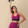 Bonded Gym Bra with Crisscross Back | Padded | Breathable Cotton (TW-SB-9977-WIN+BLK)