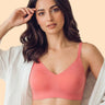 Cotton Non-Padded Full Coverage Bonded Bra (SB-935-Coral)