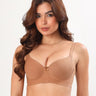 Cotton Non-wired Push-Up Bonded Bra (Level-3 Padding) with 3/4th Coverage (SB-93510) (Fawn) (GB)