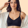 Cotton Non-Padded Full Coverage Bonded Bra (SB-935-Black)