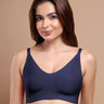 Cotton Non-Padded Full Coverage Bonded Bra (SB-935-Navy) (GB)
