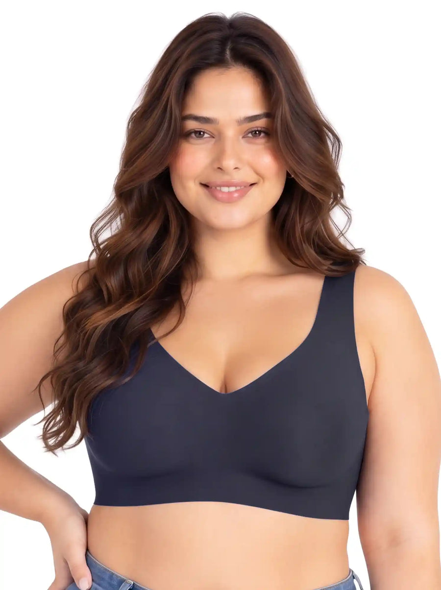 Tweens Cotton Jelly-Fit Plus-Size Bra | Padded (Navy)