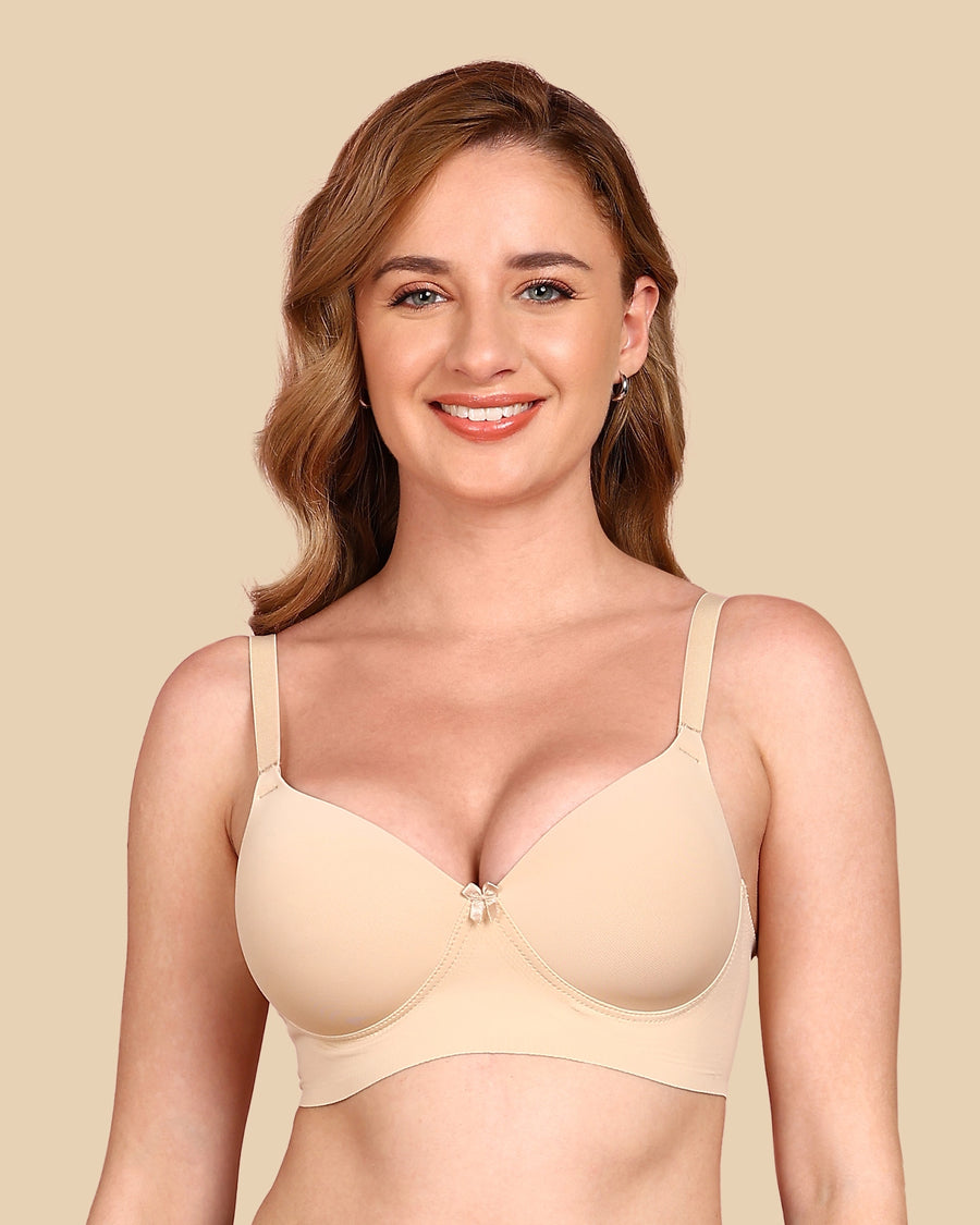 Tweens Bonded Polyamide Lightly Padded Bra (Level 1 Padding) (SB-95991) (Skin)