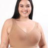 Tweens Bonded Breathable Cotton Plus-Size Padded Full-Coverage Bra (SB-918-Fawn) (MR)