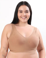 Tweens Bonded Breathable Cotton Plus-Size Padded Full-Coverage Bra (SB-918-Fawn) (MR)