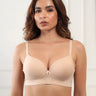 Cotton Non-wired Maximiser Push-Up Bonded Bra (Level-2 Padding) with 3/4th Coverage (SB-97015) (Skin) (GB)