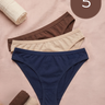 Cotton Medium Coverage Bikini Cut Panty with Soft Waistband (Pack Of 5) (TW-71) (2 Coffee+2 Skin+1 Navy Blue)