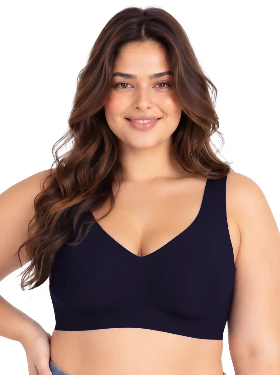 Tweens Cotton Jelly-Fit Plus-Size Bra | Padded (Navy)