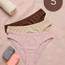 Cotton Medium Coverage Bikini Cut Panty with Soft Waistband(TW-71) (1 Coffee+1 Skin+1 Plum+1 Dark Grey+1 Coral)