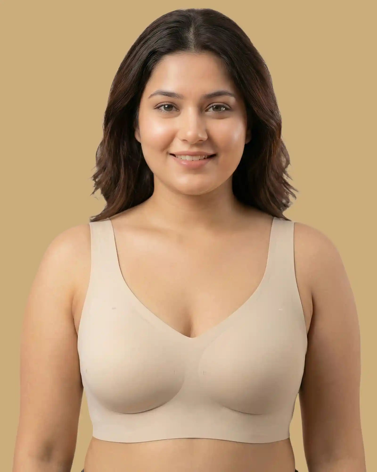 Cotton Padded Full Coverage Bonded Bra (SB-938-Skin)