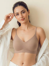 Cotton Padded Full Coverage Bonded Bra (SB-938-Fawn)