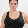 Bonded Gym Bra with Crisscross Back | Padded | Breathable Cotton (TW-SB-997)(Black) (MR)